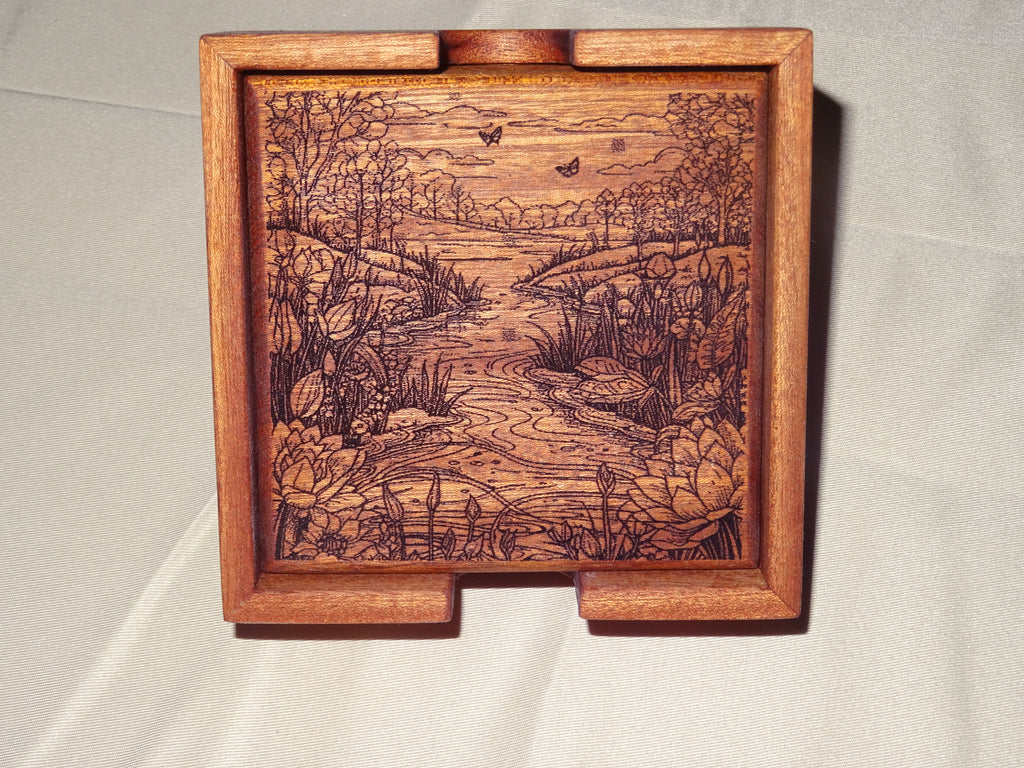 Landscape onderzetters met houder.