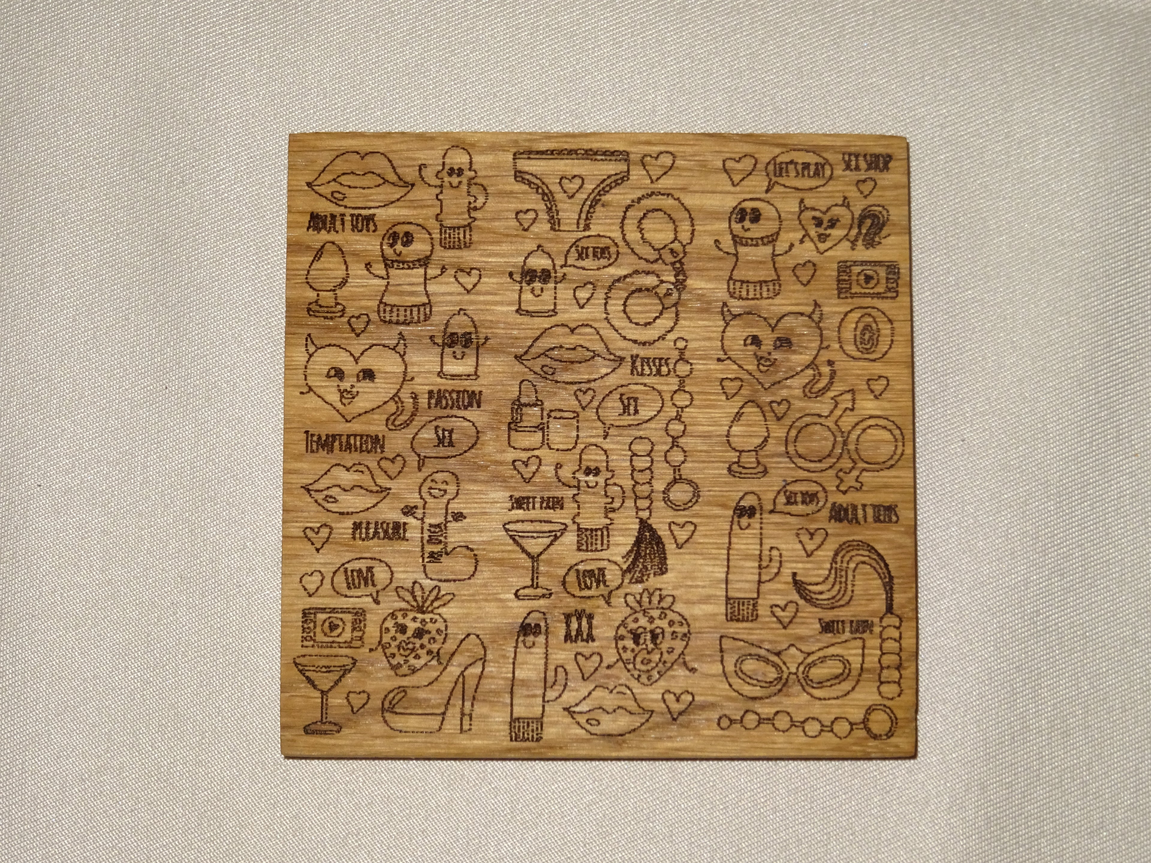 Naughty onderzetter.