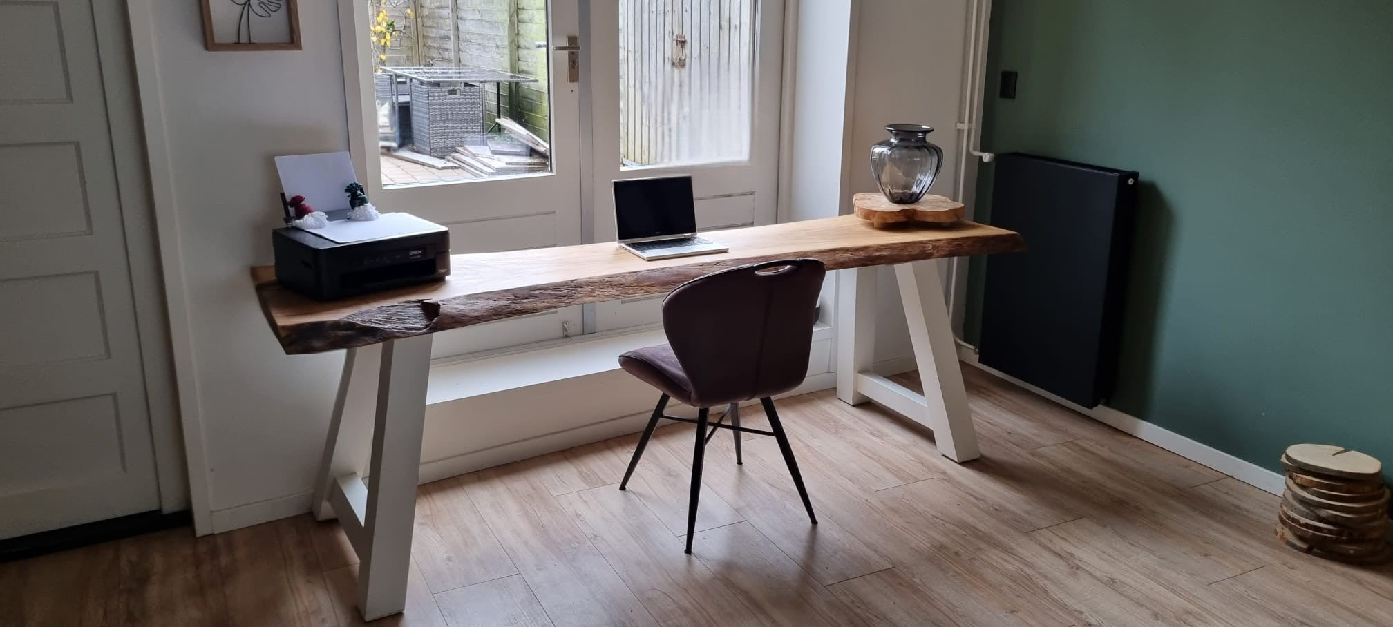 Eikenhouten Live Edge Bureautafel